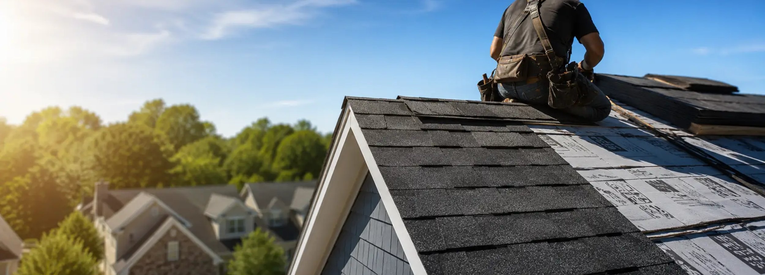 Roofing contractor team