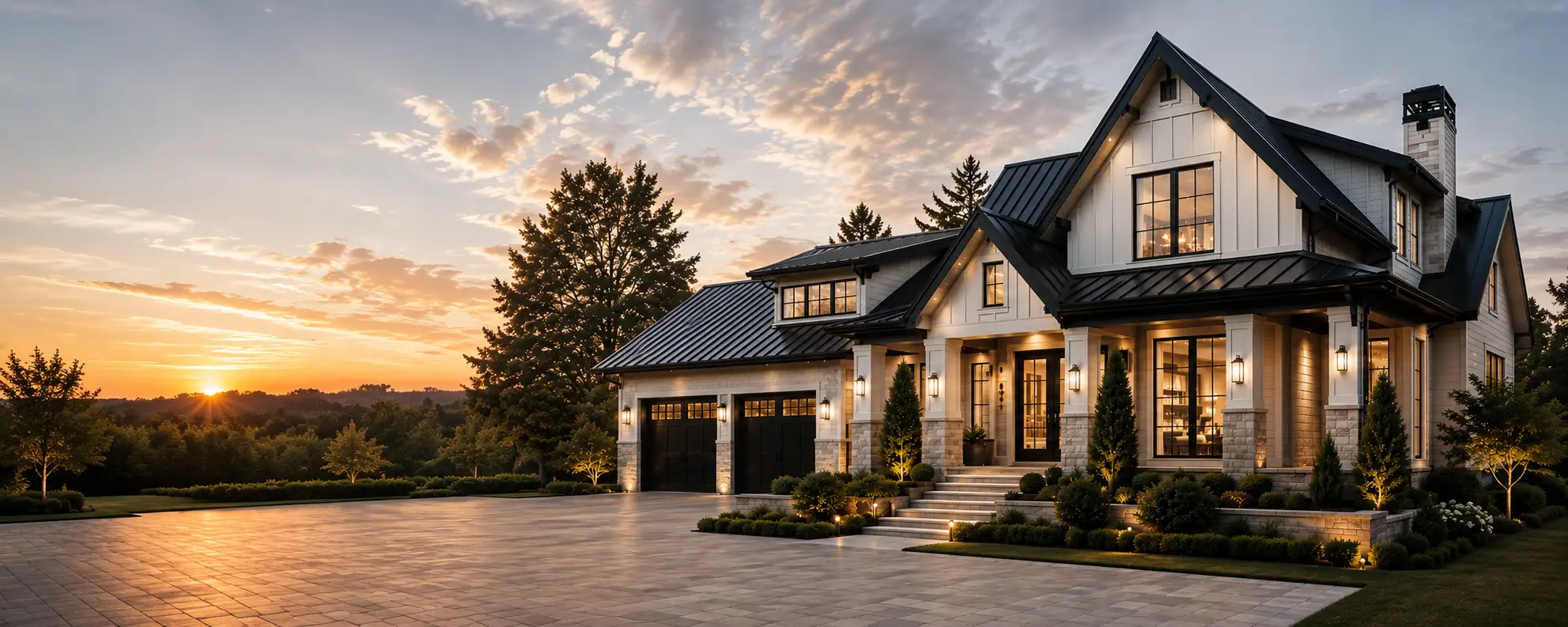 Luxury home with a premium metal roof